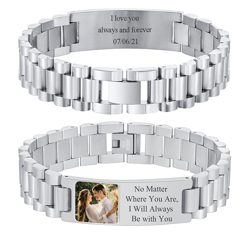 Jewelry Watches Men - Bransoletka na zegarek ze stali nierdzewnej
