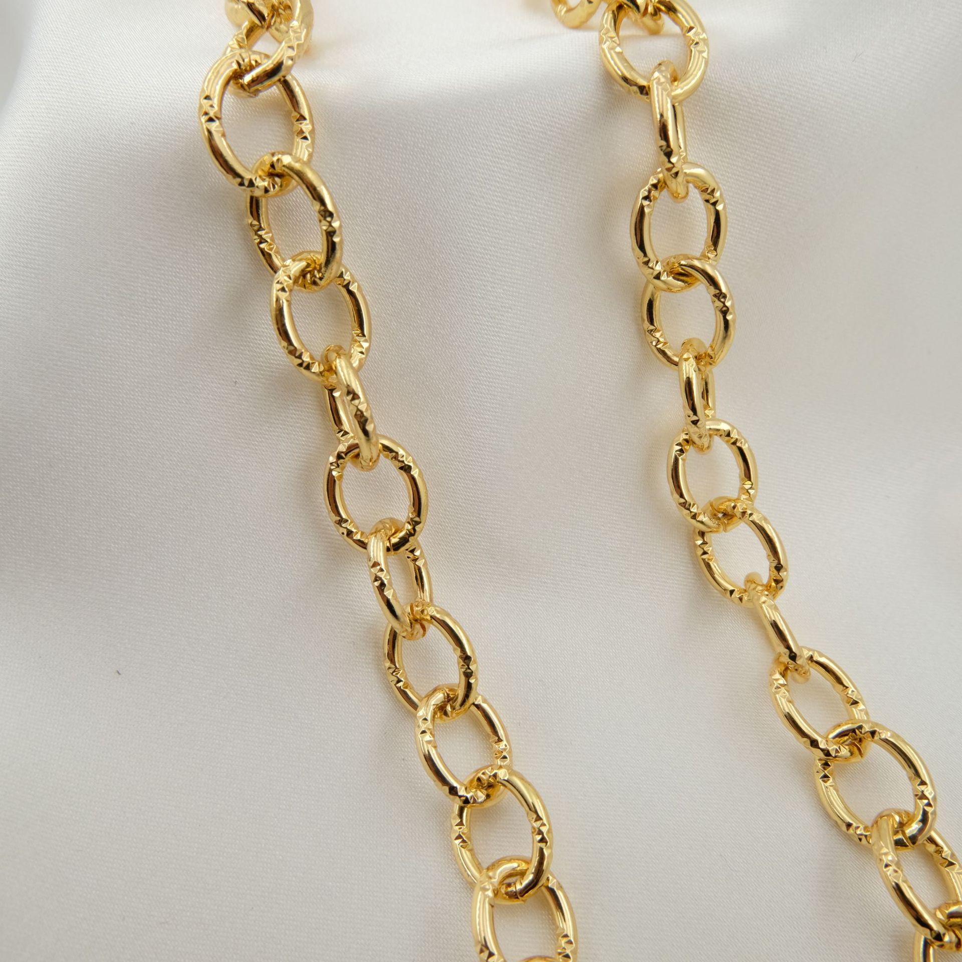 Hip Hop Chain Necklace - WT-BC199 Pozłacany 18K Złotem Miedziany Łańcuszek