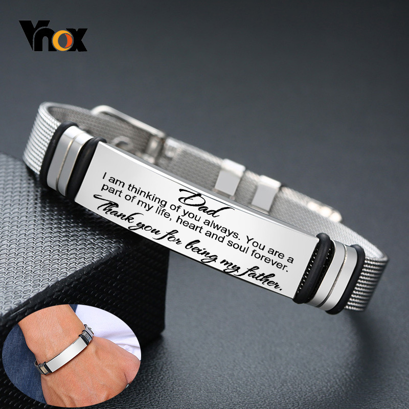 Jewelry Watches Men - Vnox Męskie bransoletki ze stali nierdzewnej