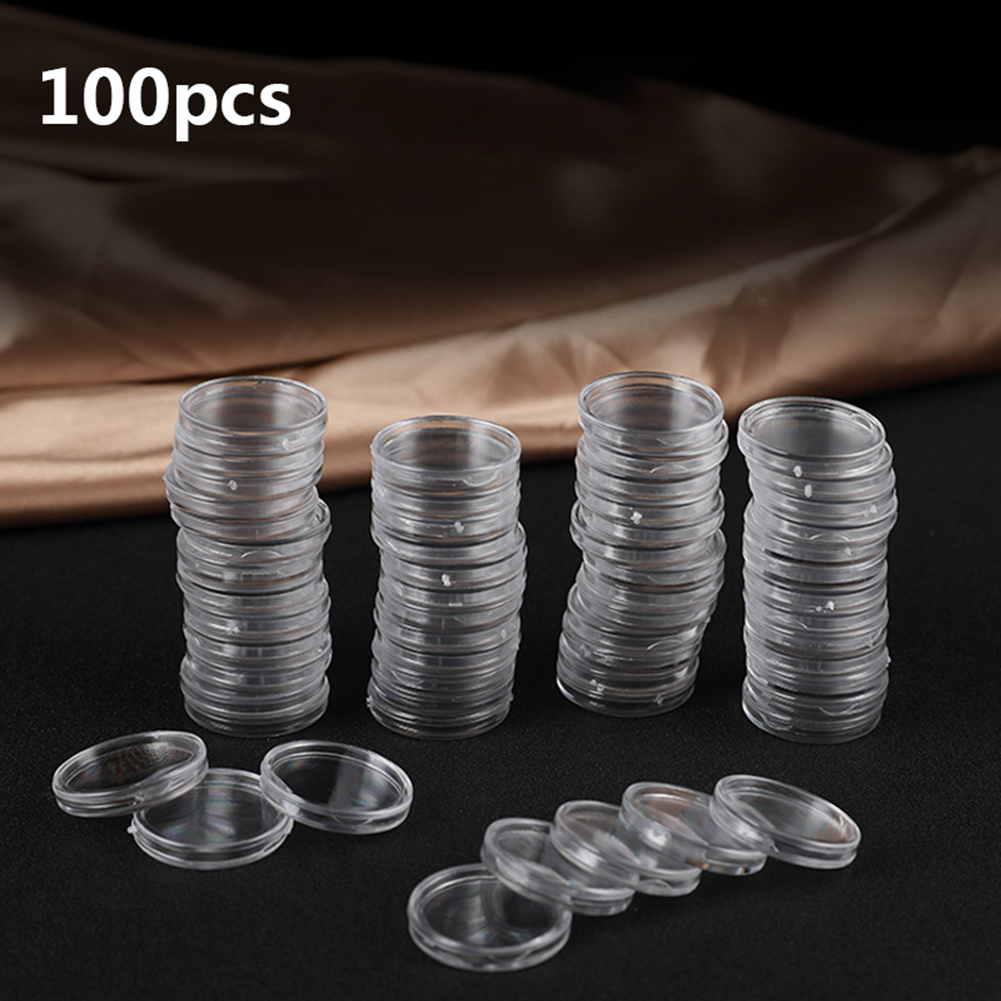 Collectors Coins Jewelry & Watches Of Smithtown Photos - 100 sztuk przezroczystych, plastikowych, małych, okrągłych