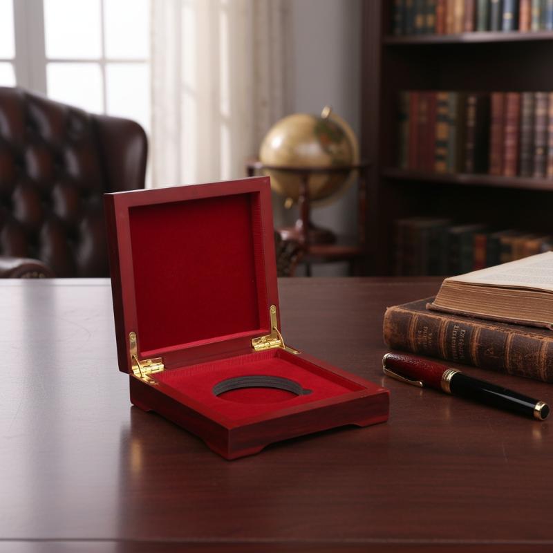 Collectors Coins Jewelry & Watches Of Smithtown Photos - Pudełko/Organizer na monety z drewna 10*10*3.5cm/12*12*3.5cm,