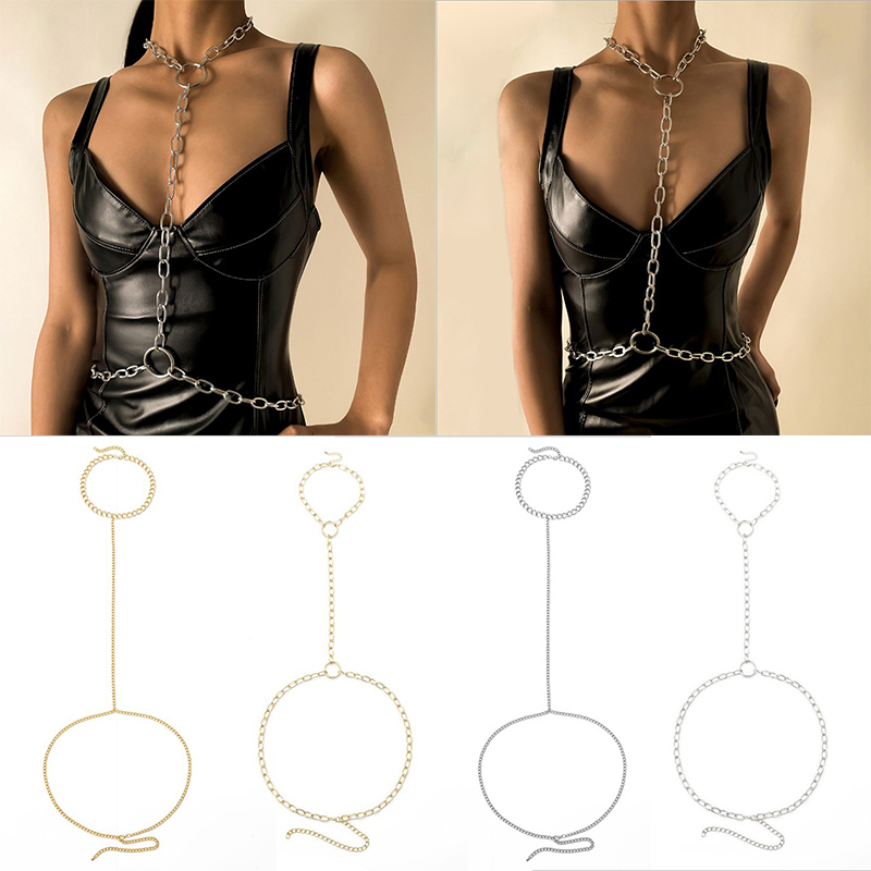 Hip Hop Chain Necklace - Punkowa modna plaża/naszyjnik na impreżę z