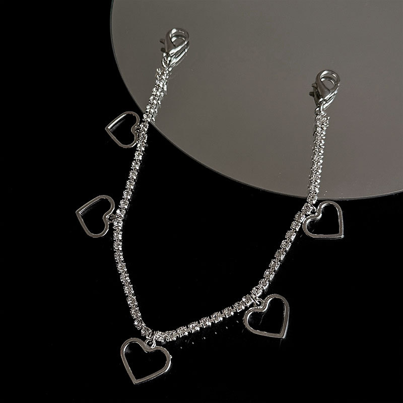 Hip Hop Chain Necklace - Europa i Ameryka Kolor srebrny Wydrążony