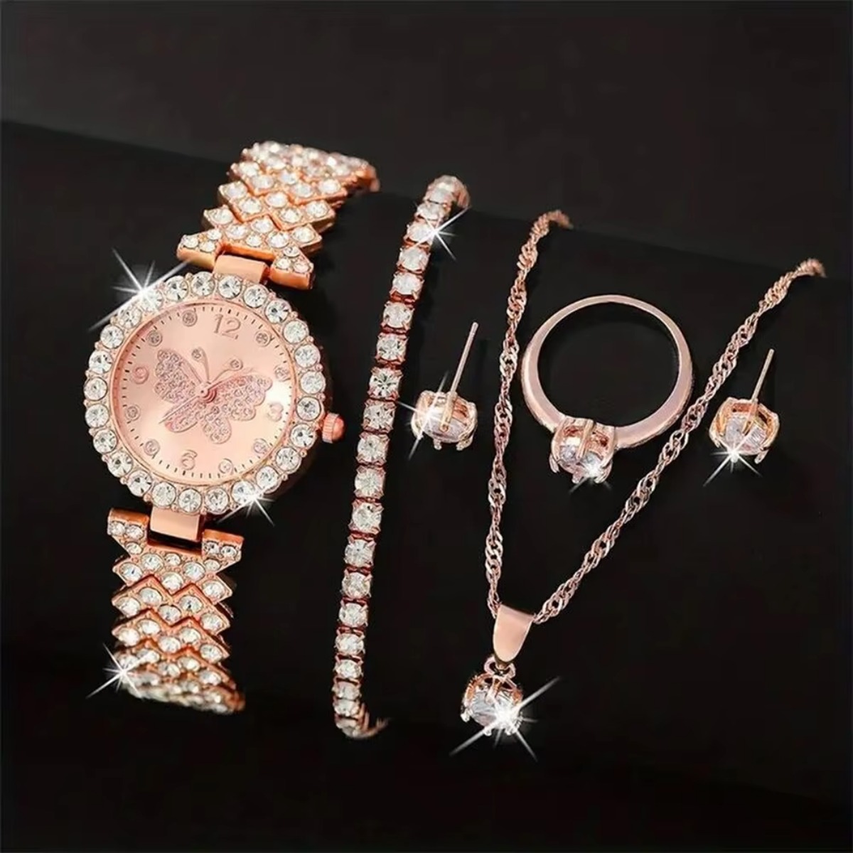 6 sztuk/zestaw Luksusowy Zegar – Jewelry Watches For Ladies recenzja i cena