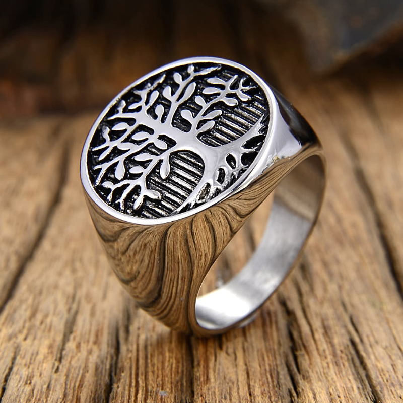 Klasyczne drzewo windy sygnet  – Mens Signet Ring recenzja i cena