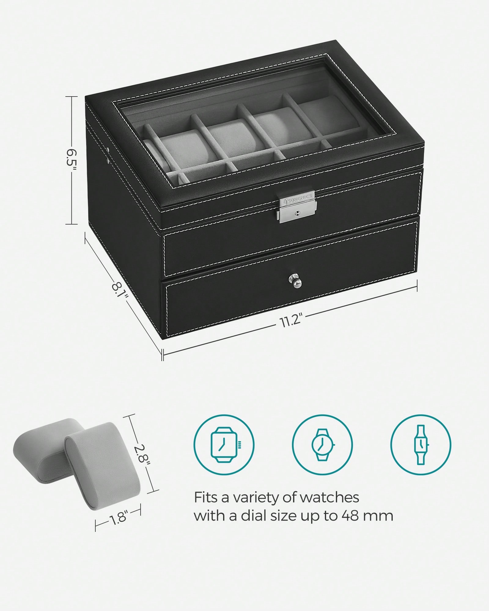 Pudełko na 20 zegarków z szkla – Jewelry Watches Men recenzja i cena