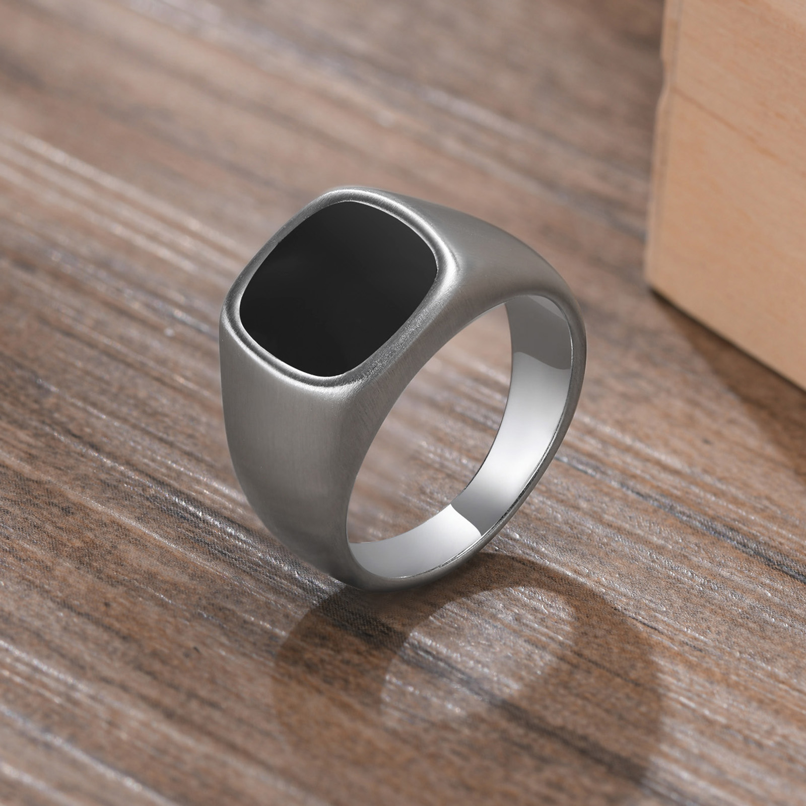 Mężczyźni sygnet ze stali nier – Mens Signet Ring recenzja i cena