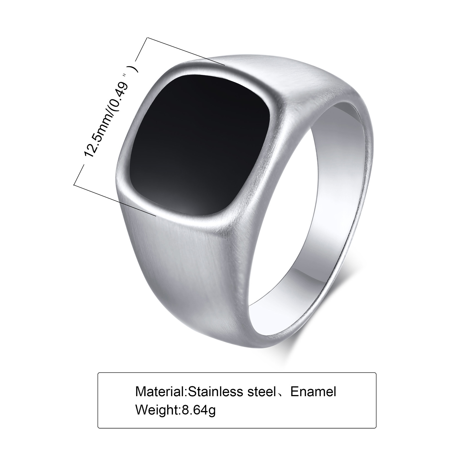 Mężczyźni sygnet ze stali nier – Mens Signet Ring recenzja i cena