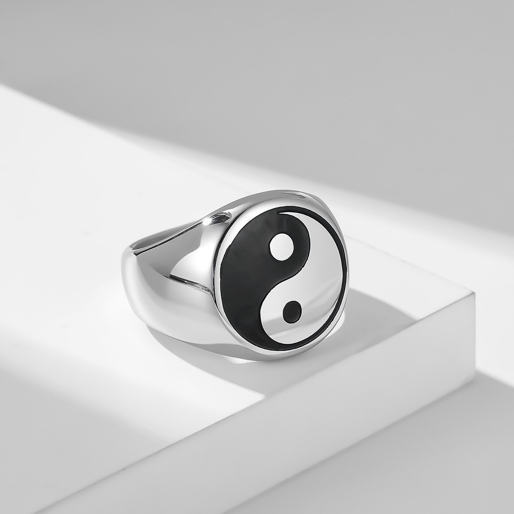 Kreatywne pierścienie Tai Chi  – Mens Signet Ring recenzja i cena