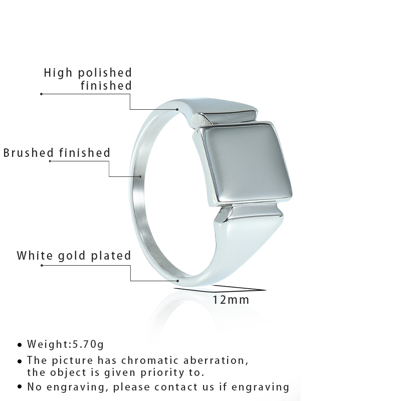 Soul Men Titanium Steel Rings  – Mens Signet Ring recenzja i cena