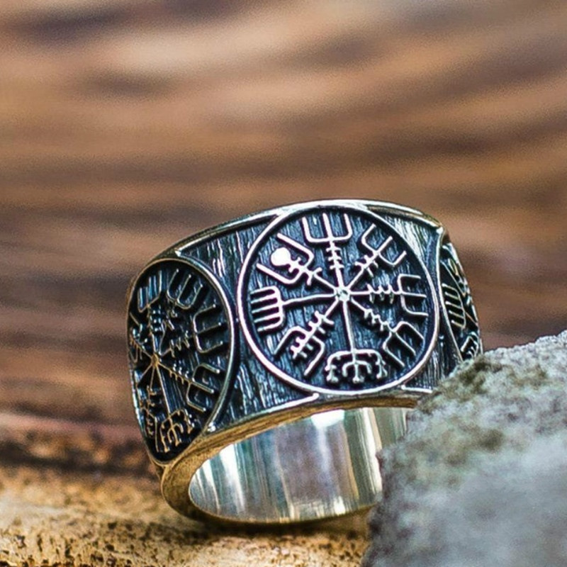 Vintage Viking Rune Signet Sca – Mens Signet Ring recenzja i cena