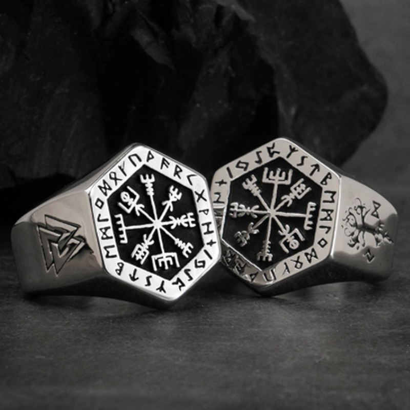Vintage Viking Rune Signet Sca – Mens Signet Ring recenzja i cena