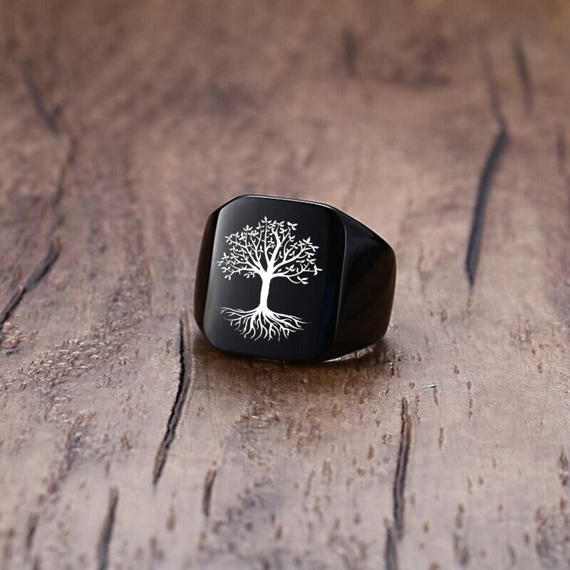 Vnox Rock Punk Tree Of Life Sy – Mens Signet Ring recenzja i cena
