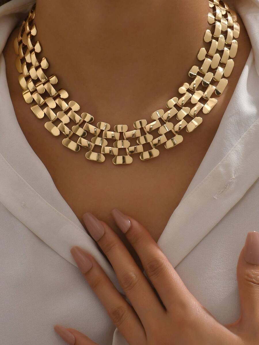 1 szt. Modny, luksusowy, ażuro – Hip Hop Chain Necklace recenzja i cena