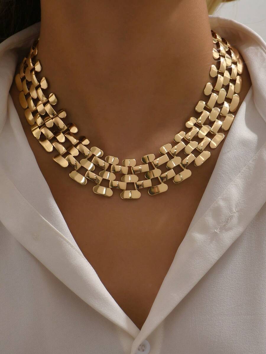 1 szt. Modny, luksusowy, ażuro – Hip Hop Chain Necklace recenzja i cena
