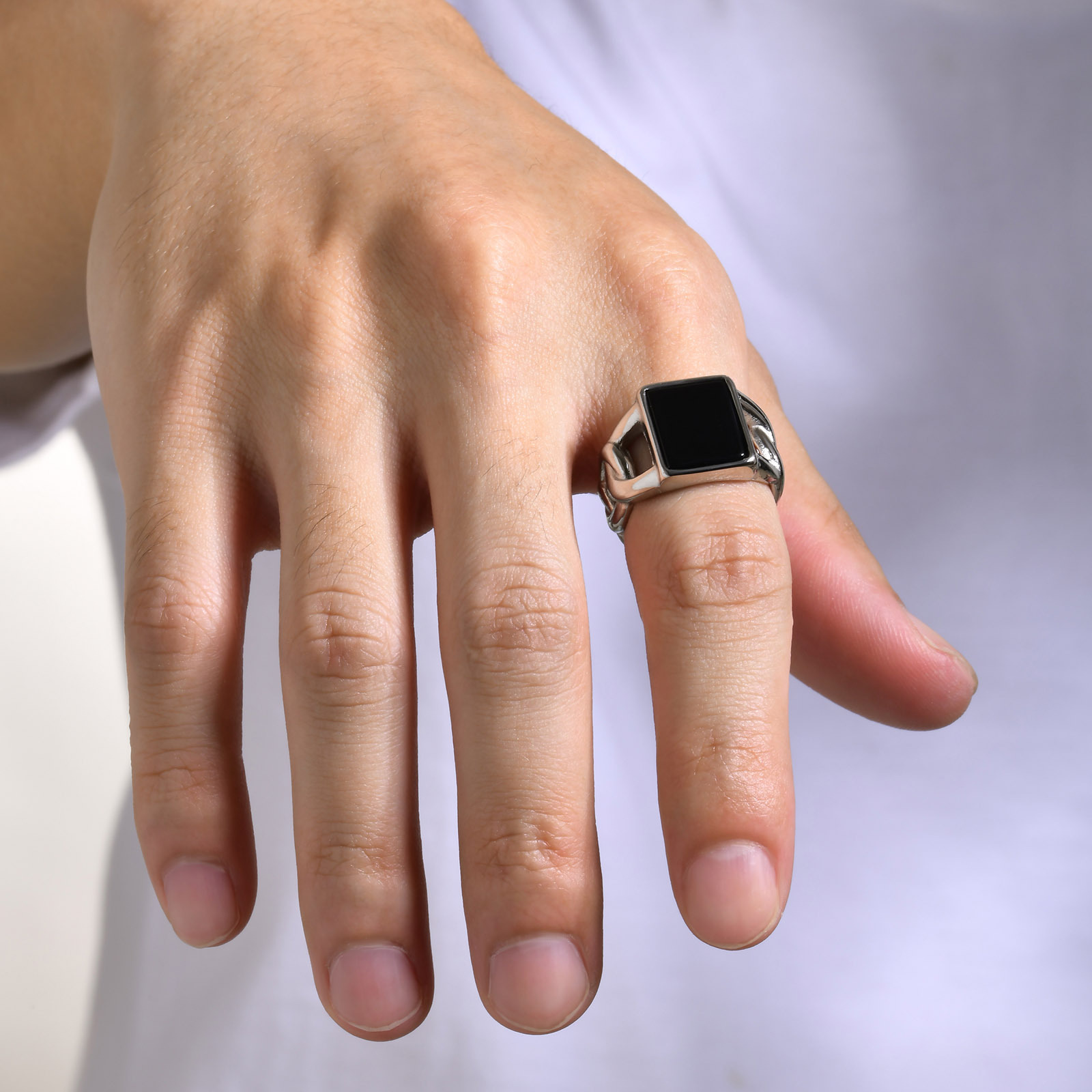 Punk Vintage sygnet ze stali n – Mens Signet Ring recenzja i cena