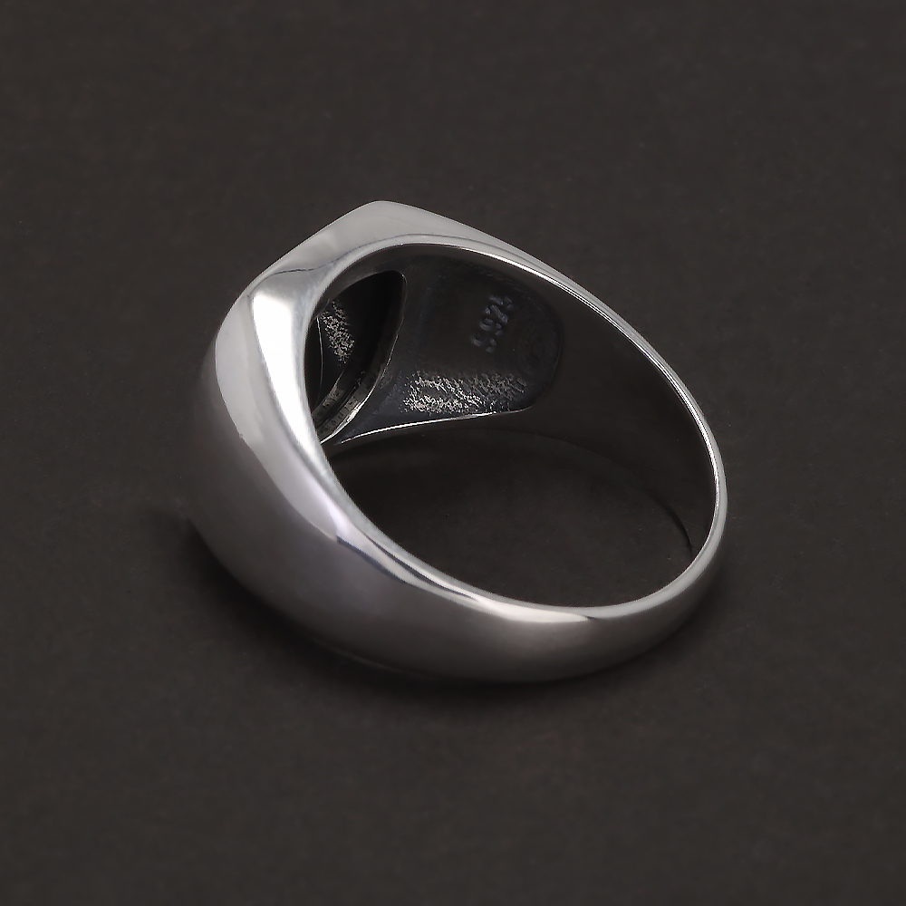 S925 Sterling Silver Black Ony – Mens Signet Ring recenzja i cena