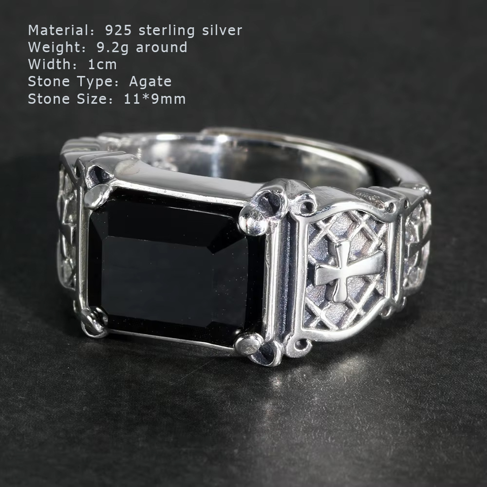 Vintage Punk Silver 925, biżut – Mens Signet Ring recenzja i cena